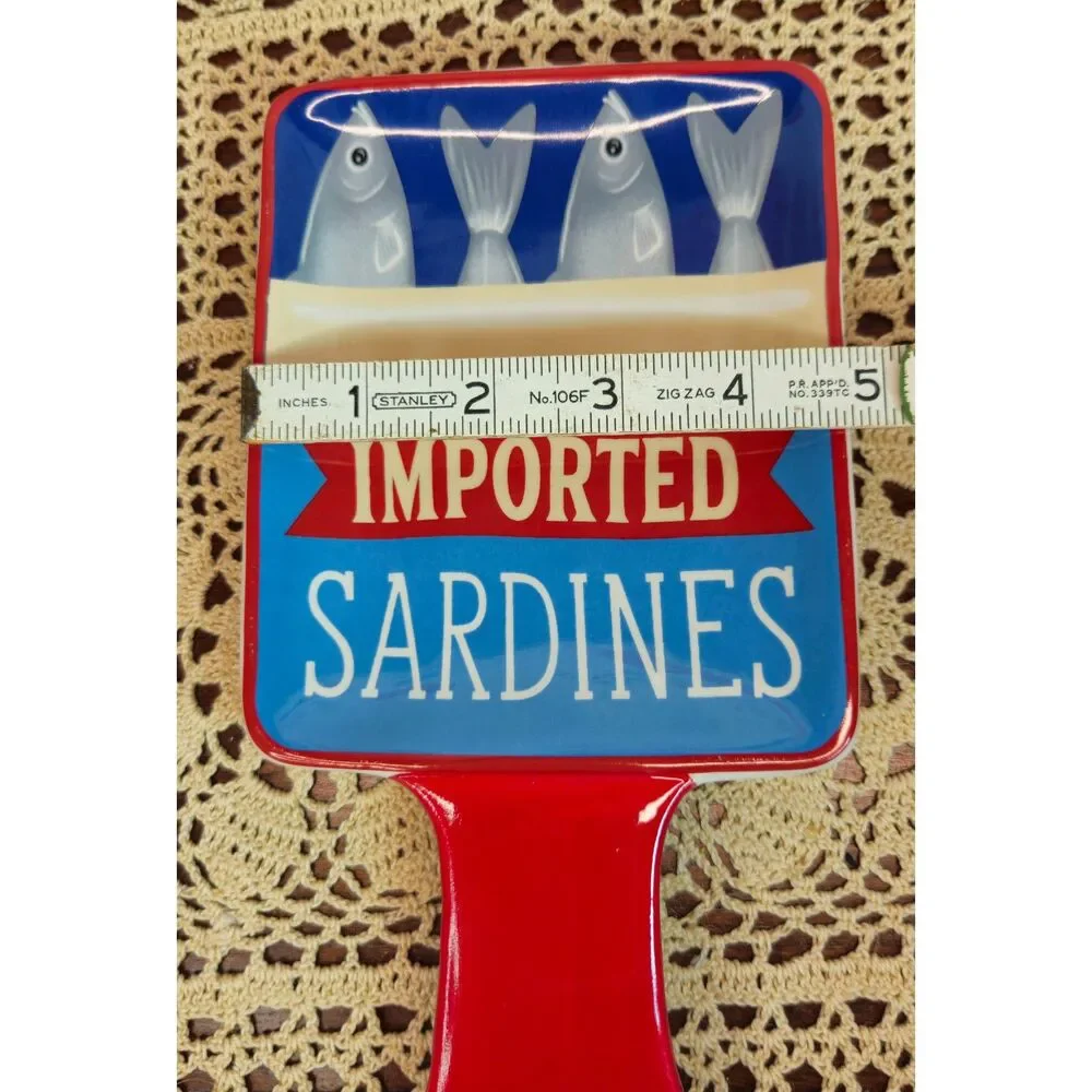 NWT Ceramic Kitchen Spoon Rest Sardine Fish Theme